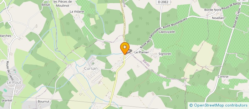 localisation de l'entreprise COSTE ENVIRONNEMENT  CURSAN