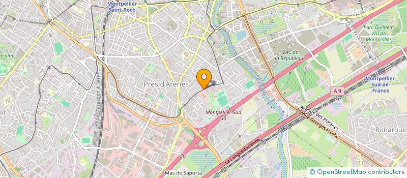 localisation de l'entreprise COSTE-PEINTURES à MONTPELLIER