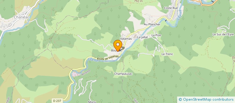 localisation de l'entreprise COSTE PERE ET FILS à SAINT-MARTIN-DE-VALAMAS