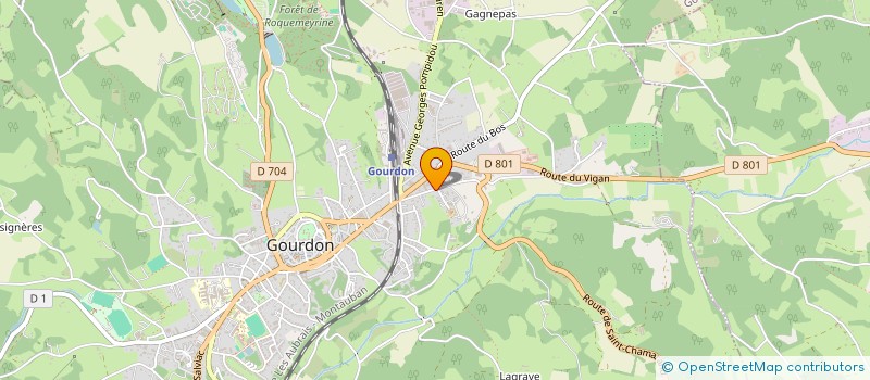 localisation de l'entreprise COSTES  GOURDON