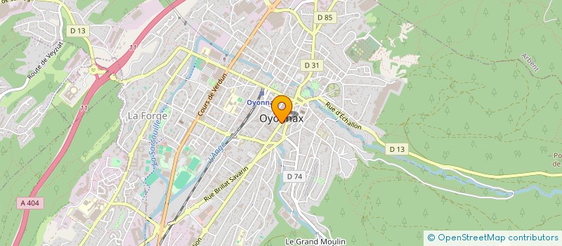 localisation de l'entreprise COSTEUX SANITAIRES à OYONNAX