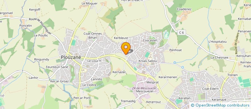 localisation de l'entreprise COSTEVEL  PLOUZANE