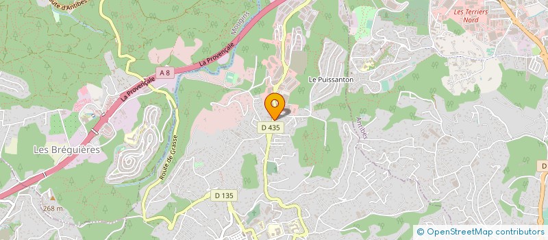 localisation de l'entreprise COSTIER  VALLAURIS