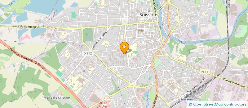 localisation de l'entreprise COSY IMMOBILIER à SOISSONS