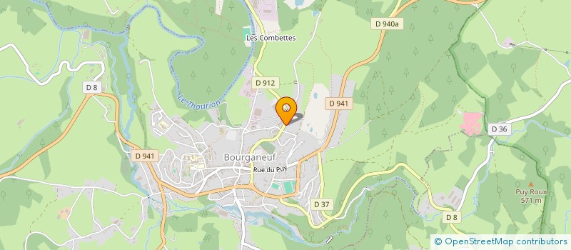localisation de l'entreprise COSYLVA à BOURGANEUF