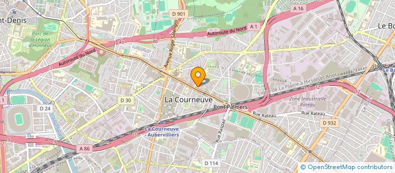 localisation de l'entreprise COSYTEL à LA COURNEUVE