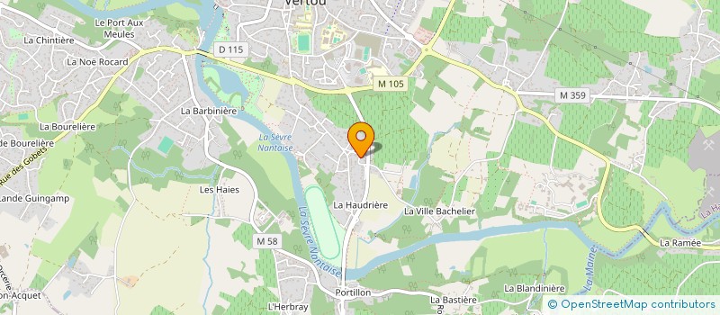 localisation de l'entreprise COSYWORK à VERTOU