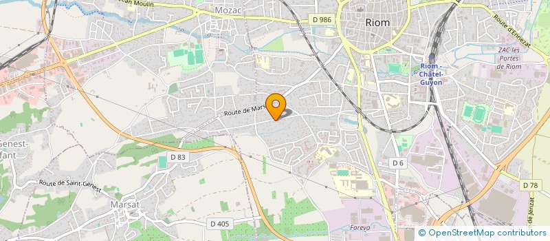 localisation de l'entreprise COT A COT ARCHITECTURE D'INTERIEUR  RIOM