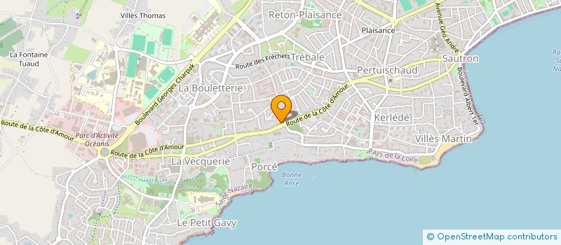 localisation de l'entreprise COT'AGE44 à SAINT-NAZAIRE