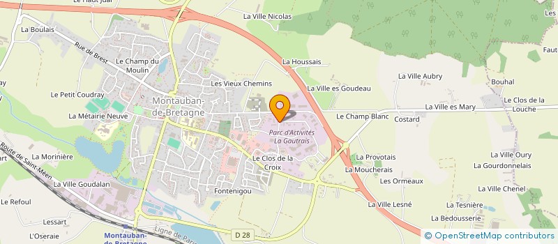 localisation de l'entreprise COT IMMO  MONTAUBAN-DE-BRETAGNE