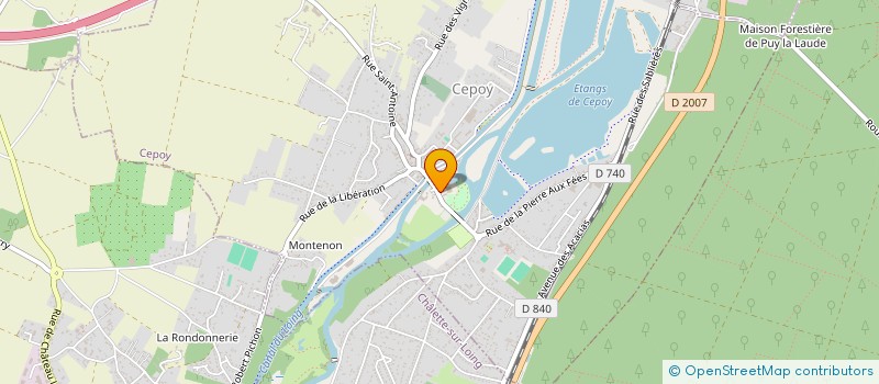 localisation de l'entreprise COTAME (COMITE D'ORGANISATION DU TRIATHLON DE L'AGGLOMERATION MONTARGOISE ET RIVES DU LOING) à CEPOY