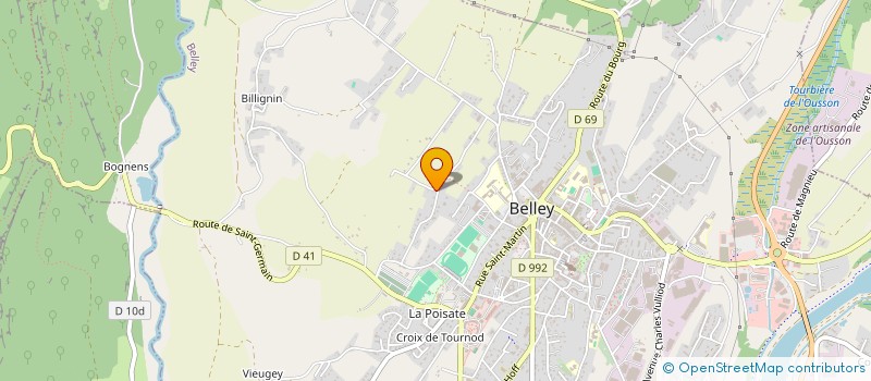 localisation de l'entreprise COTE 01  BELLEY