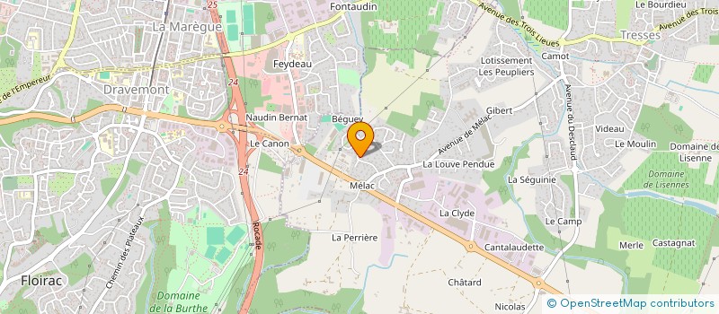 localisation de l'entreprise COTE  ARTIGUES-PRES-BORDEAUX