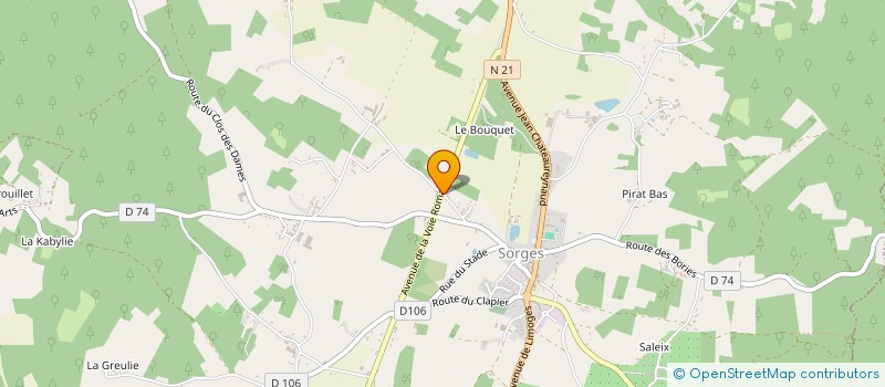 localisation de l'entreprise COTE A  COTE  SORGES ET LIGUEUX EN PERIGORD