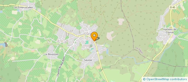 localisation de l'entreprise COTE A COTE ASSOCIATION  CLARET