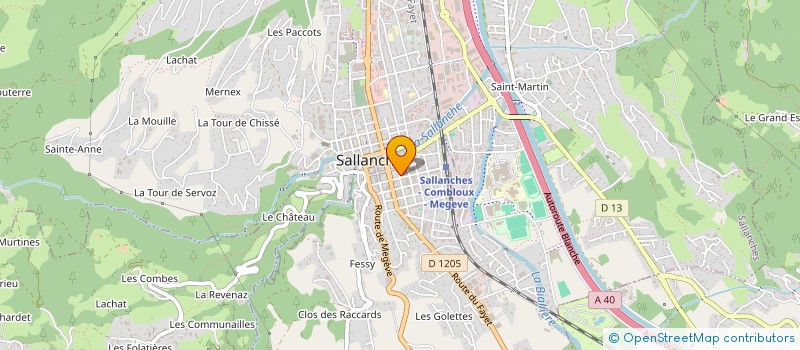 localisation de l'entreprise COTE ALPIN à SALLANCHES