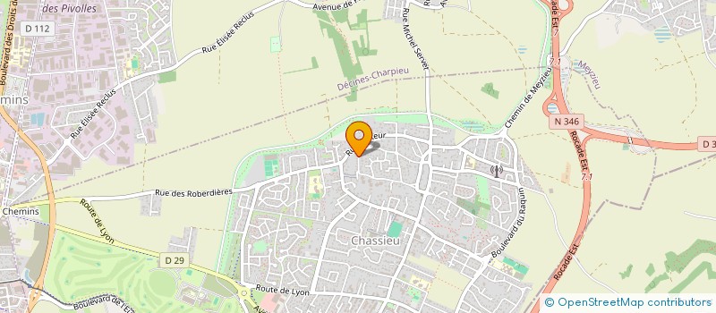 localisation de l'entreprise COTE ARGENSON  CHASSIEU