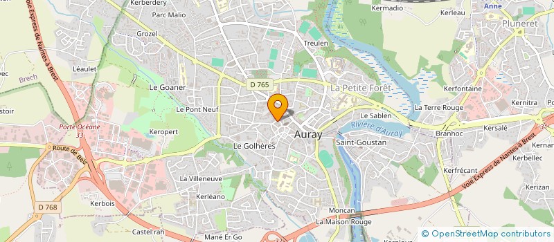 localisation de l'entreprise COTE AURAY à AURAY