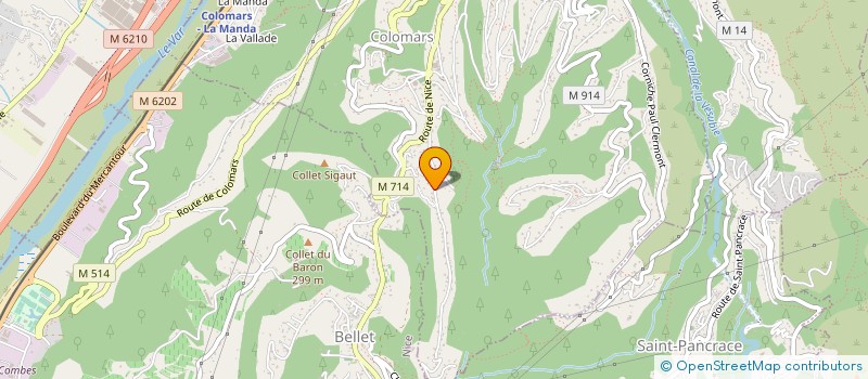 localisation de l'entreprise COTE AZUR  COLOMARS