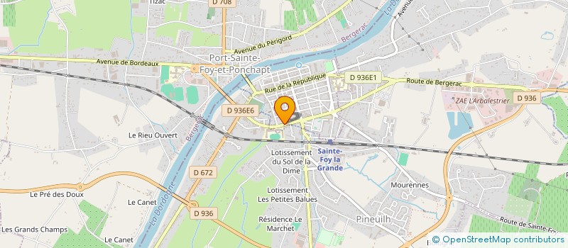 localisation de l'entreprise COTE BASSIN à PORT-SAINTE-FOY-ET-PONCHAPT