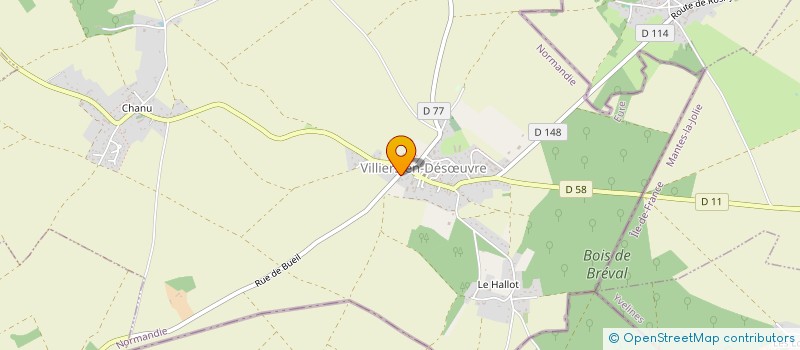 localisation de l'entreprise COTE BATI  VILLIERS-EN-DESUVRE