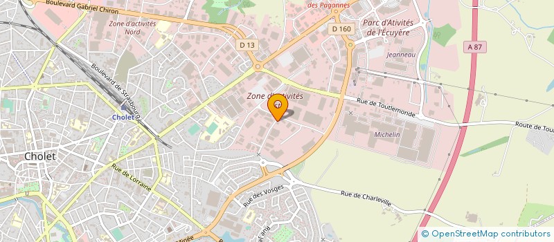 localisation de l'entreprise COTE BATIMENT à CHOLET