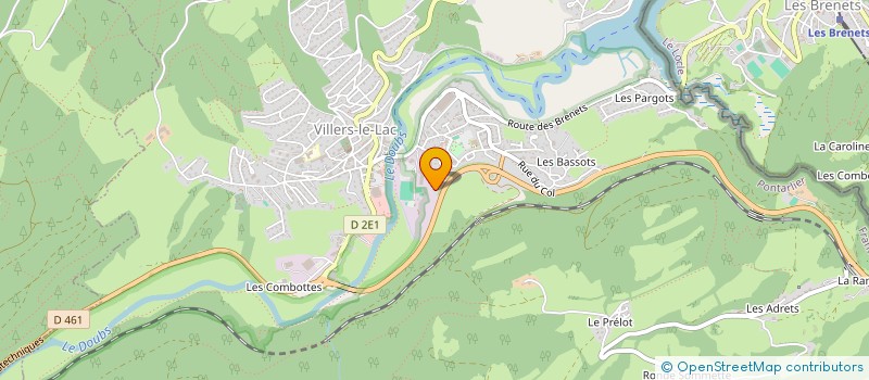 localisation de l'entreprise COTE BRUNE  VILLERS-LE-LAC