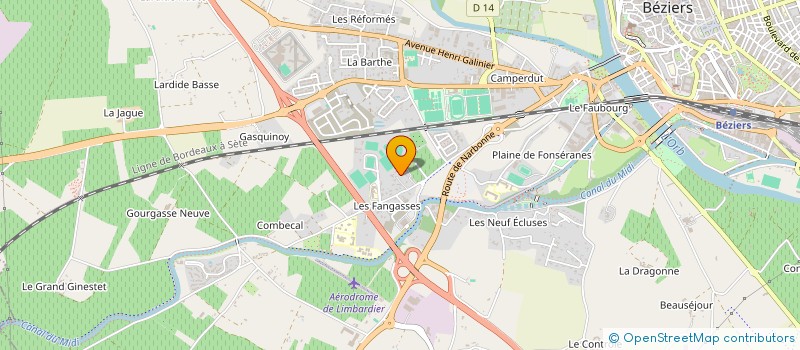 localisation de l'entreprise COTE CANAL à BEZIERS