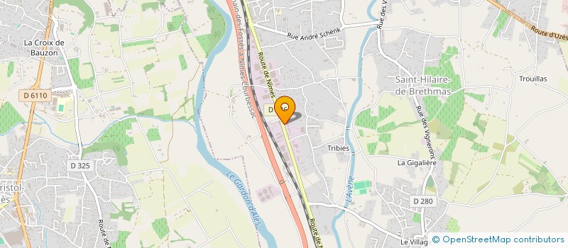 localisation de l'entreprise COTE CARRELAGE PLUS à SAINT-HILAIRE-DE-BRETHMAS