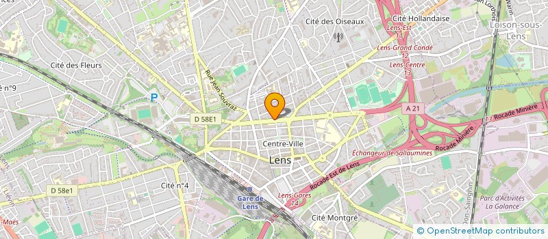 localisation de l'entreprise COTE CAVE  LENS