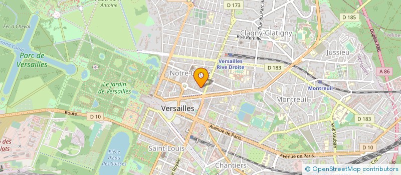 localisation de l'entreprise COTE CHAMPAGNE à VERSAILLES