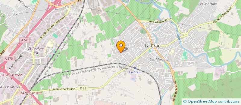 localisation de l'entreprise COTE CHARME IMMOBILIER  LA CRAU