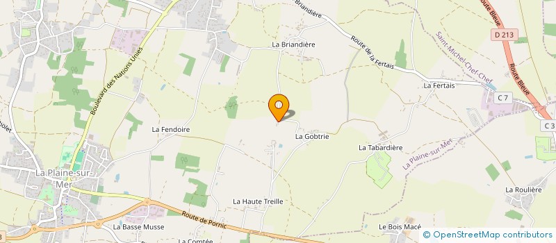 localisation de l'entreprise COTE CHAUX à LA PLAINE-SUR-MER
