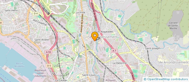 localisation de l'entreprise COTE CONSTRUCTIONS SUD à MARSEILLE