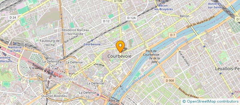 localisation de l'entreprise COTE COUR à COURBEVOIE
