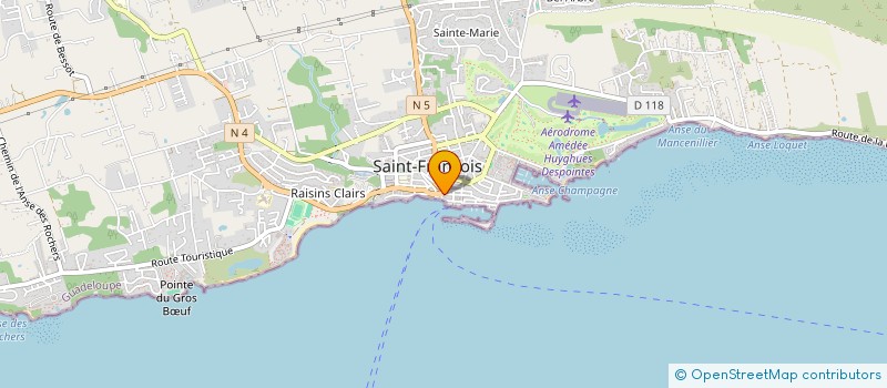 localisation de l'entreprise COTE COUR  SAINT-FRANCOIS