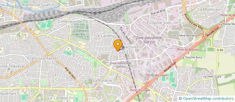 localisation de l'entreprise COTE COUR PRODUCTION à RENNES
