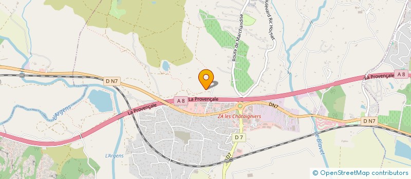 localisation de l'entreprise COTE D'AZUR AUTOMOBILES PARIS-STRASBOURG à ROQUEBRUNE-SUR-ARGENS
