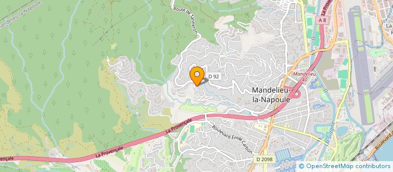 localisation de l'entreprise COTE D'AZUR CONSTRUCTION à MANDELIEU-LA-NAPOULE