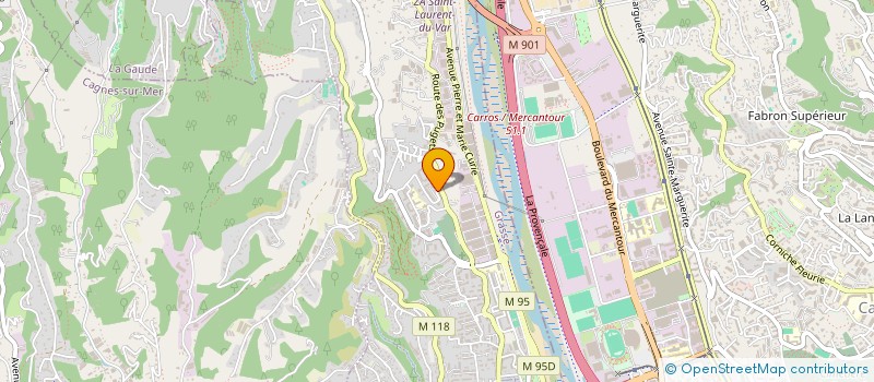 localisation de l'entreprise COTE D AZUR CONSTURCTIONS à SAINT-LAURENT-DU-VAR
