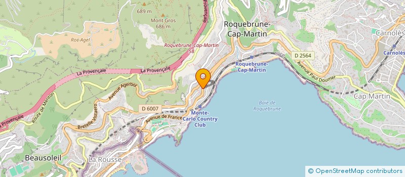 localisation de l'entreprise COTE D AZUR DESIGN à ROQUEBRUNE-CAP-MARTIN