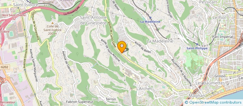 localisation de l'entreprise COTE D AZUR ECLAIRAGE à NICE