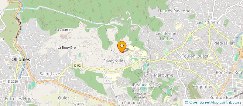 localisation de l'entreprise COTE D'AZUR EXPERTISE  OLLIOULES