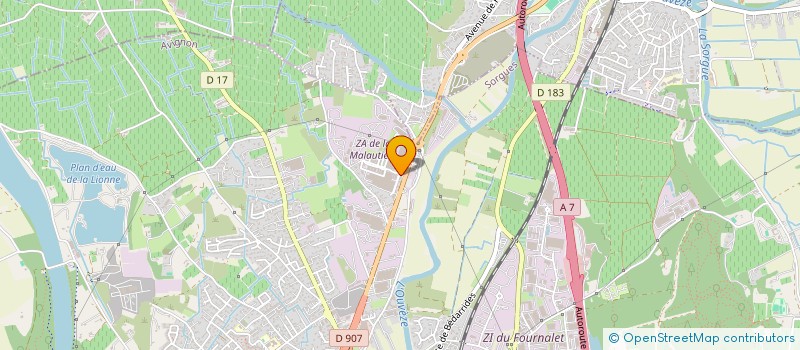 localisation de l'entreprise COTE D'AZUR GASTRONOMIE D'ELITE à SORGUES
