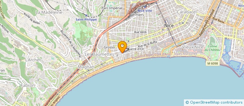 localisation de l'entreprise COTE D'AZUR HORLOGERIE à NICE