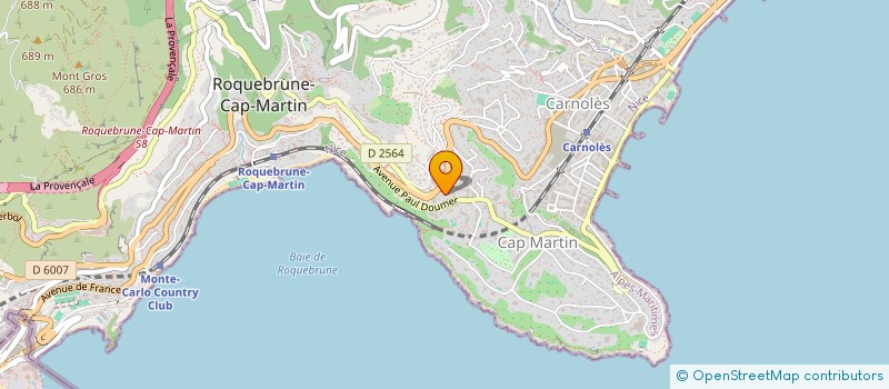 localisation de l'entreprise COTE D'AZUR INVEST à MENTON