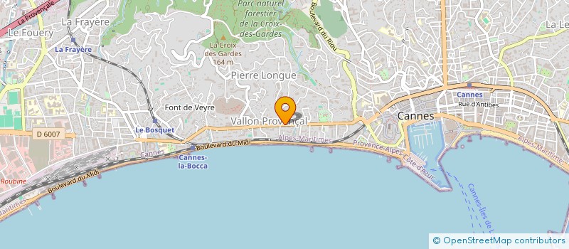 localisation de l'entreprise COTE D'AZUR MENUISERIE à CANNES