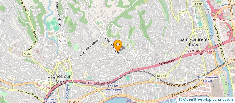 localisation de l'entreprise COTE D'AZUR PLOMBERIE à CAGNES-SUR-MER