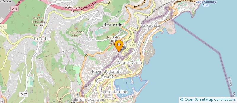 localisation de l'entreprise COTE D'AZUR PROTECTION à BEAUSOLEIL