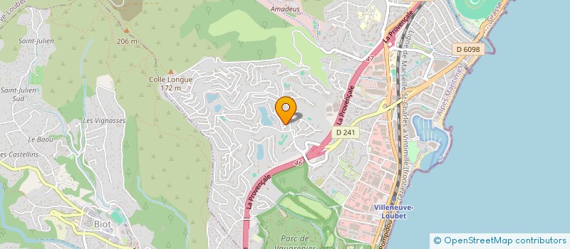 localisation de l'entreprise COTE D'AZUR - QUEBEC  VILLENEUVE-LOUBET